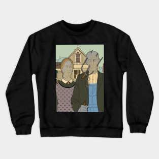 American gothic zombies Crewneck Sweatshirt